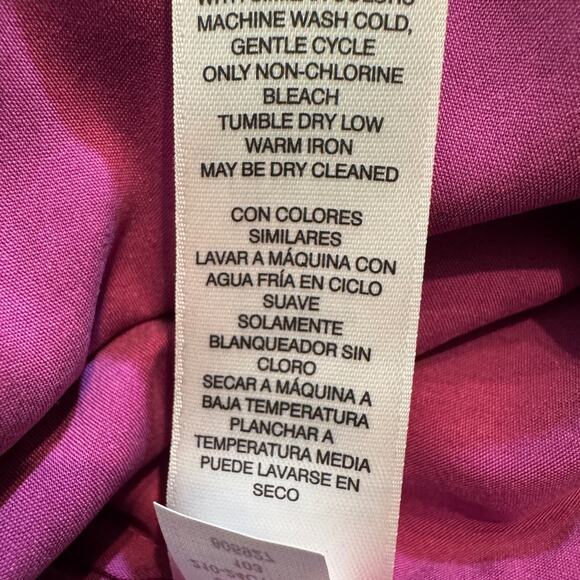 Chico's tunic pink long sleeve open neck button up blouse  Sz 1 US M - Picture 7 of 7